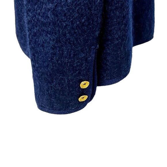 Vintage The Scotch House Rannoch Designs navy blue open front wool and mohair bl - Picture 6 of 15